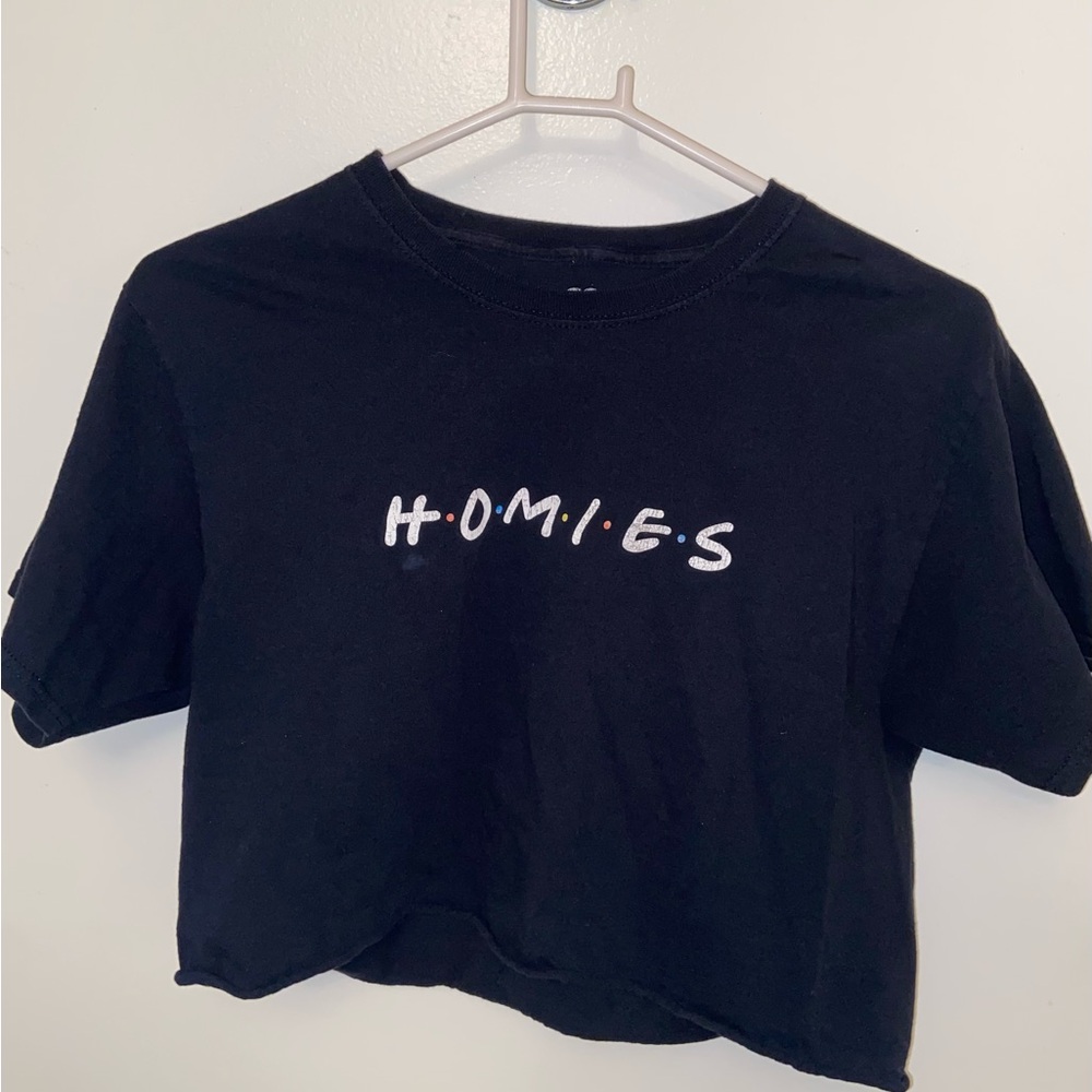Byproduct- Blk, Medium, H.O.M.I.E.S. Crop top